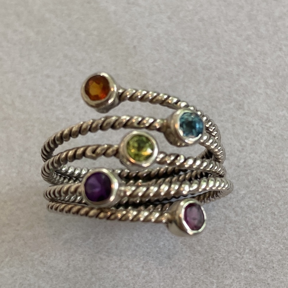 Samuel B. Multi Gemstone Sterling Ring - image 6